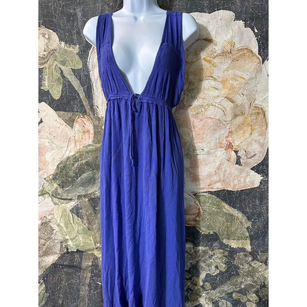 Free People Deep Blue Halter Maxi Dress - Picture 4 of 8
